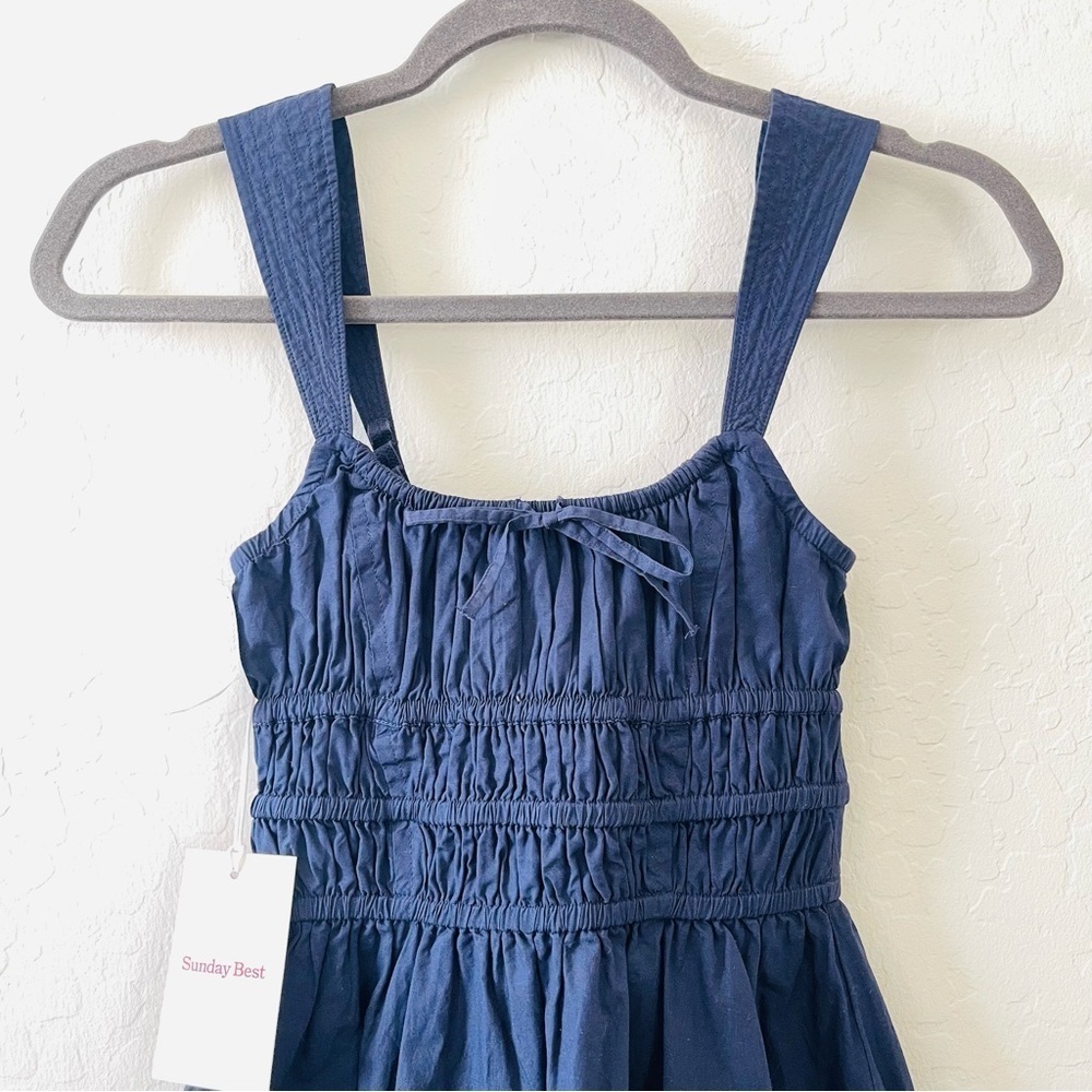 Aritzia Martine Poplin Navy Dress - Picture 6 of 10